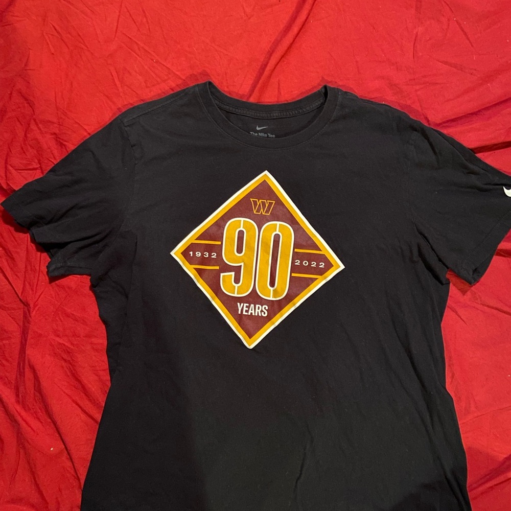 Men’s Washington Commanders 90 Years T-Shirt Nike Size XL Black